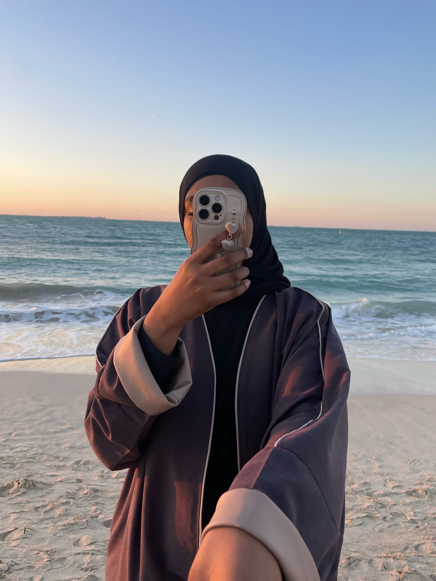 The Brown Suede Abaya
