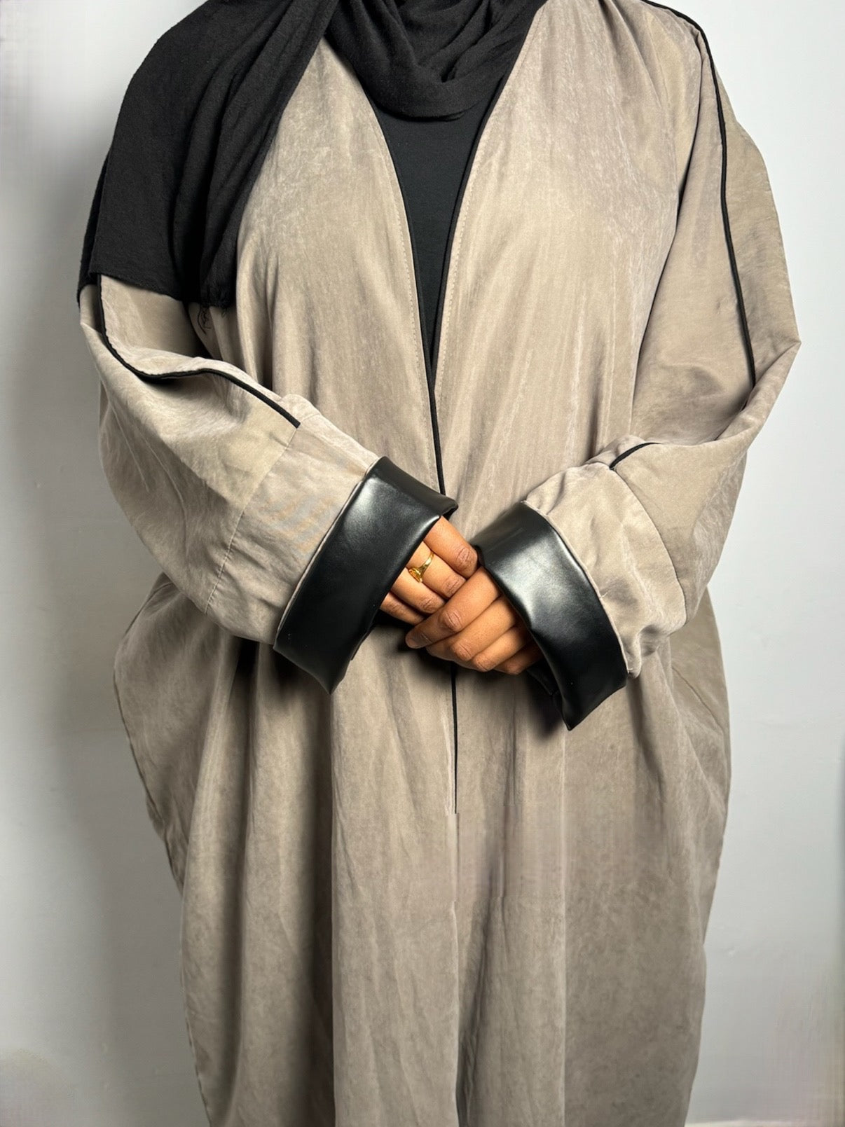 The Nude Suede Abaya