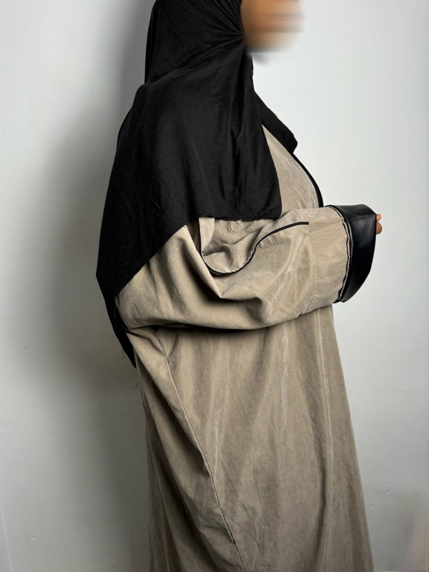 The Nude Suede Abaya